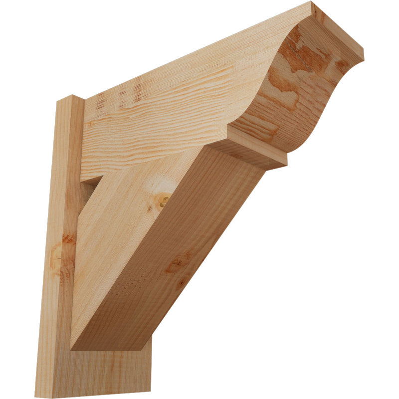 Persienne traditionnelle en bois rustique, P 18 po x H 18 po, Sapin Douglas de 7 1/2 po (lisse)