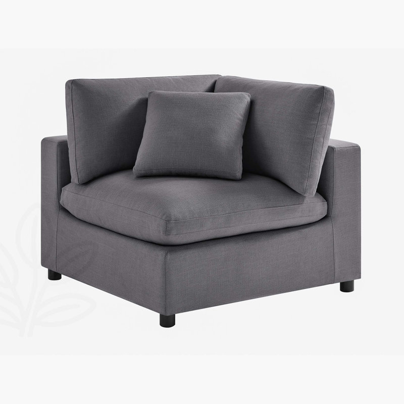 Chaise de coin Cassandra: Finition gris anthracite