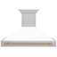 48" ZLINE Autograph Edition Fingerprint Resistant Stainless Steel Range Hood with White Matte Shell-738770871