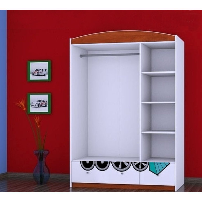 Steen 3 Door Wardrobe, Red