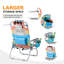Ensemble de 2 chaises de plage pliantes à rayures en aluminium