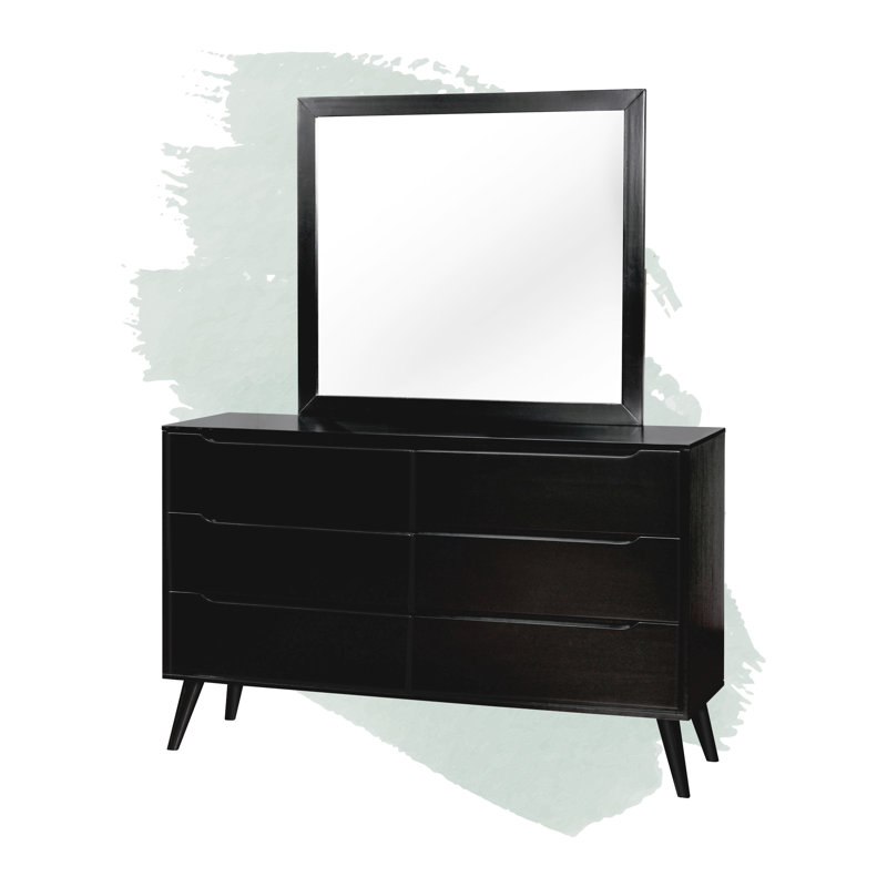 Ailish 58'' W 6 - Drawer Dresser, Black
