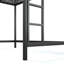 Lit mezzanine simple TG avec échelles, lit mezzanine simple en métal pour adultes, adolescents, enfants, amplement d'espace sous le lit et aucun sommier nécessaire, noir-130169946-130169951