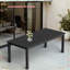 75.2'' Wide Rectangular Patio Outdoor Dining Table - Elegant For Garden Parties & Banquets(Black)-1395146875