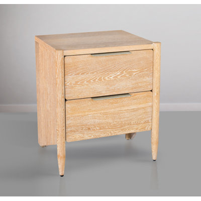 Auringer 2 - Drawer Nightstand in White Oak by Foundry Select