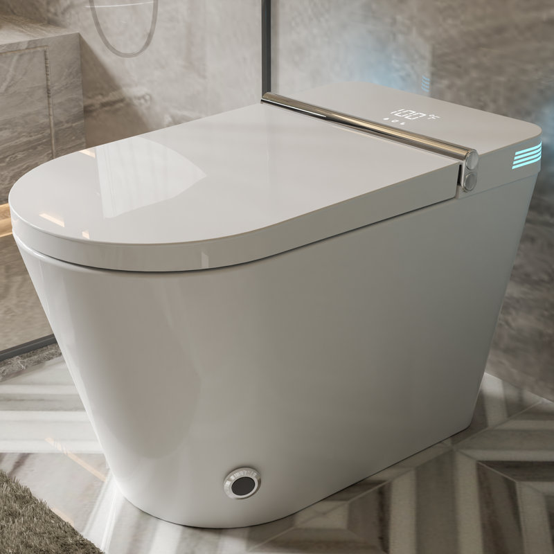 Toilettes de bidet ARRISEA avec couvercle à ouverture automatique, siège chauffant, lavage à chaud, sécheuse, chasse d'eau automatique