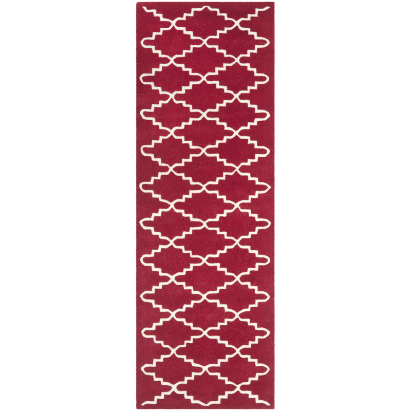 Bickham Geometric Wool Hand Woven Area Rug, Runner 69 x 213 cm