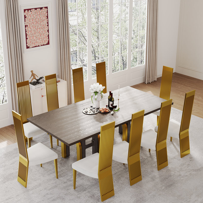 Brushed Gold Dining Chairs Set Of 6