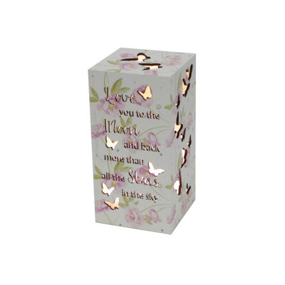 Moon and Back Butterflies Night Light