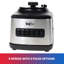 Mélangeur de comptoir 51 oz avec 6 vitesses et 2 options d'impulsion Total Chef pour Smoothies, Shakes, Glace et trempettes