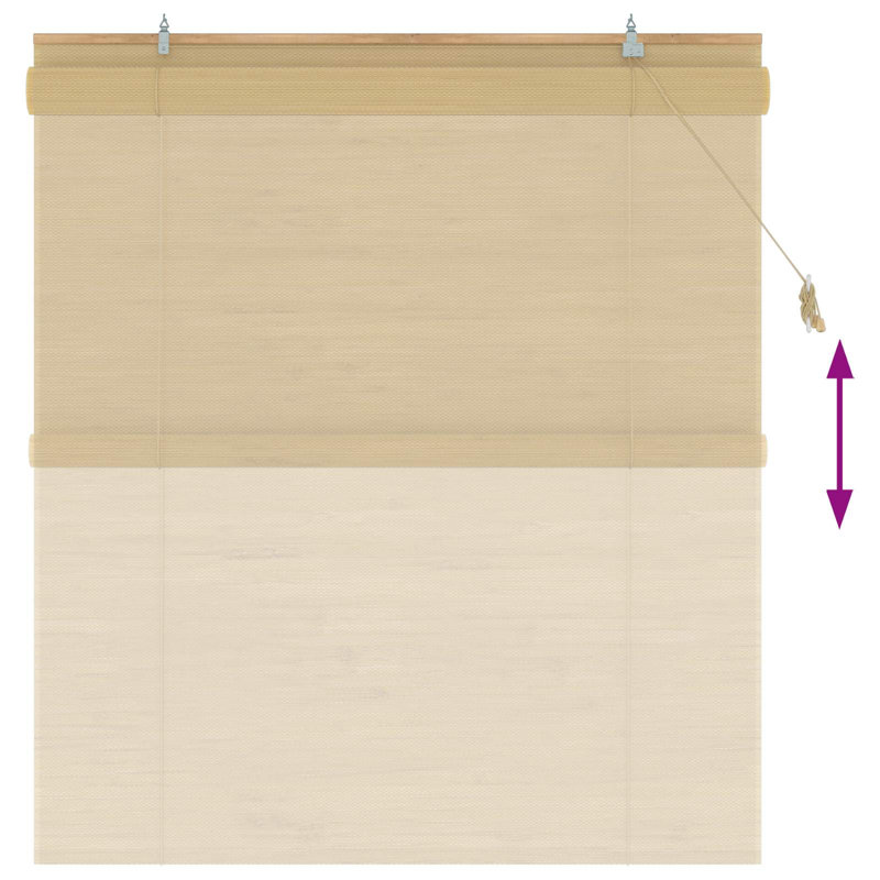 Bamboo Roller shade, 40 cm W x 160 cm L
