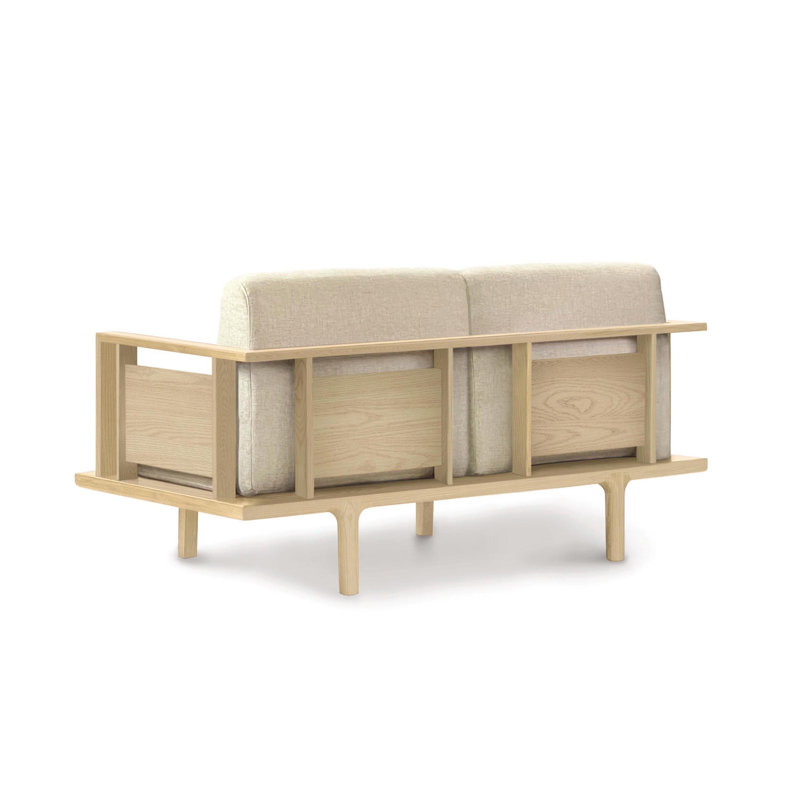 Sierra Loveseat, Mink 100% Polyester, Oak