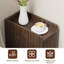 Table de chevet étroite avec 2 tiroirs et rangement ouvert-678710754