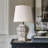 20.75"classic Black And White Ceramic Desk Lamp, Suitable For Bedroom, Living Room, Bedside Table