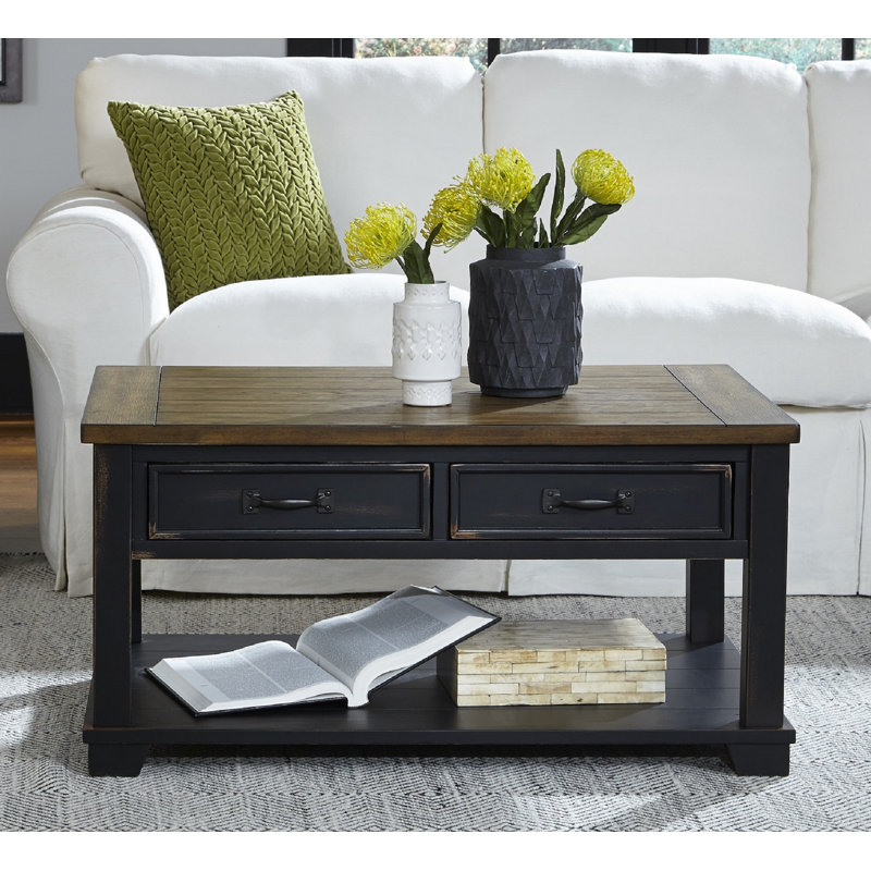 Table basse avec rangement Aamaira, H 18 po x L 36 po x l 24 po
