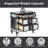 Varian II Mirrored, Black And Silver Finish Nightstand With Spacious Drawer For Modern Bedrooms And Elegant Storage Solutions