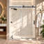 Porte de douche coulissante sans cadre Serenity 62"-66" L x 76" H avec verre clair de 3/8" (10 mm) en nickel brossé-136279030-97146951