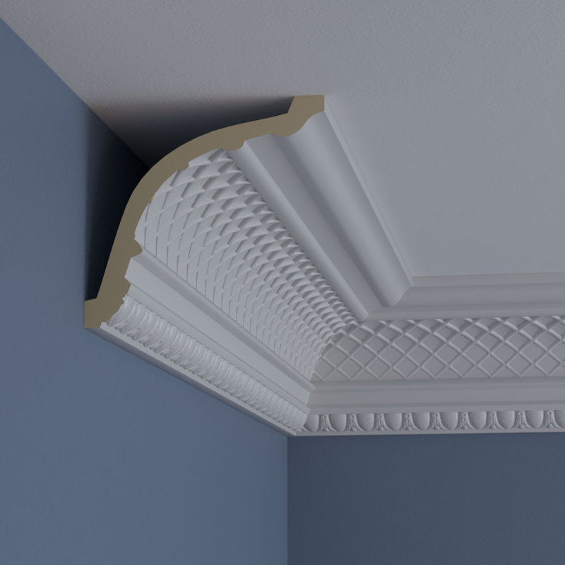 Brightton White Polyurethane Decorative Crown Moulding