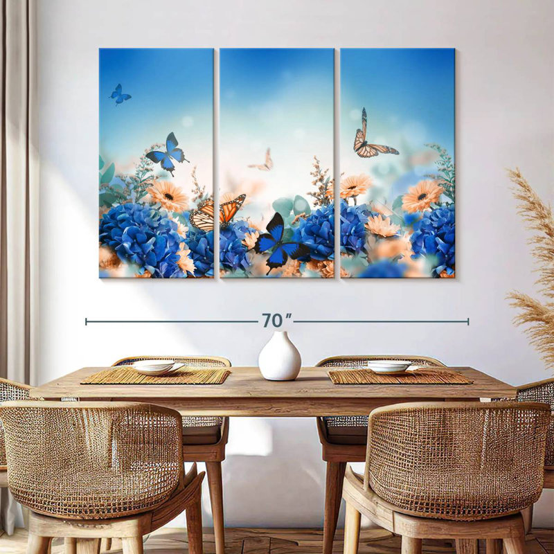 Blue Butterfly Garden, 42" H x 65" W