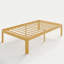 Cadre de lit plateforme robuste en bambou de 45 cm (18 po), structure en bois massif avec sommier à lattes métalliques, aucun sommier requis, silencieux-555299402-786276872