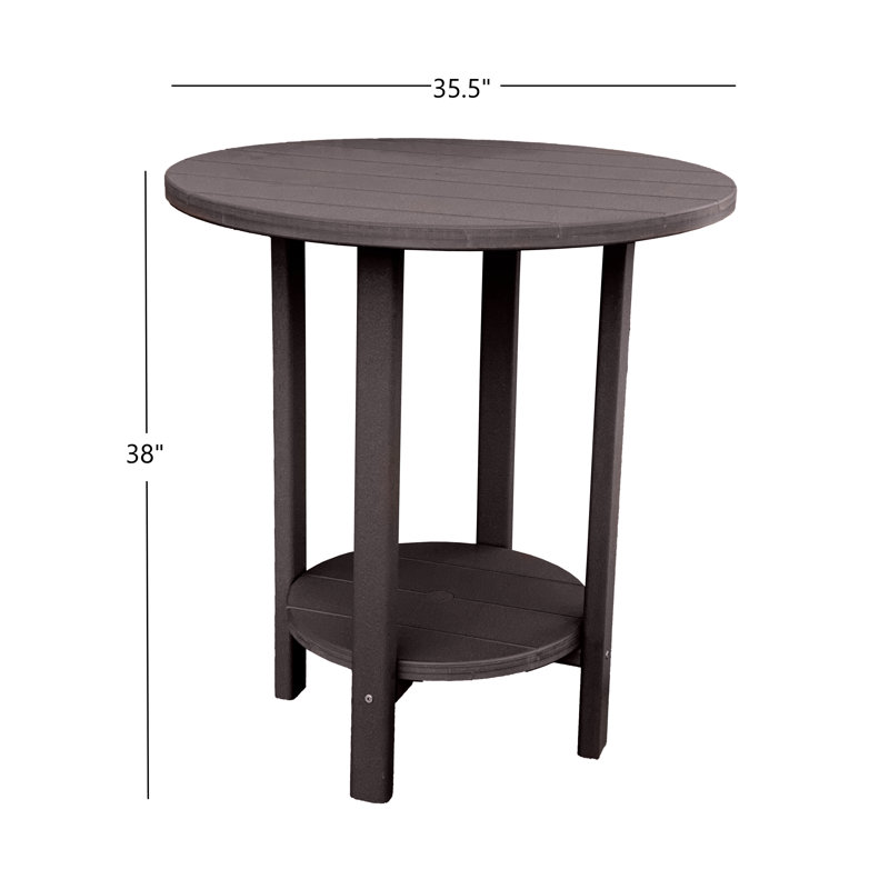 Table bistro Gloridine pour l'extérieur, Brun