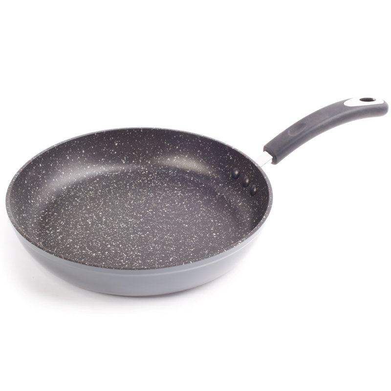Poêle à frire Stone Earth par Ozeri, revêtement antiadhésif à 100% sans APEO et PFOA, 8", Gris granite