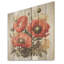 Red Serene Poppy Meadows III - coquelicot sur bois-1428919408