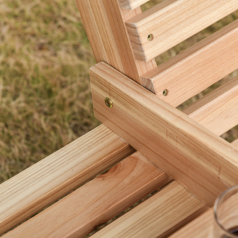 Patio Swing Bench With Folding Coffee Table
