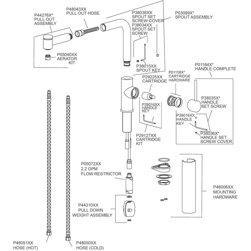 Elkay Harmony Pull Out Single Handle Kitchen Faucet | Wayfair