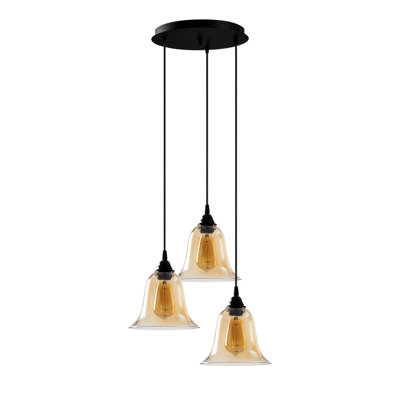 Luminaire suspendu en grappe à 3 lumières Crawley