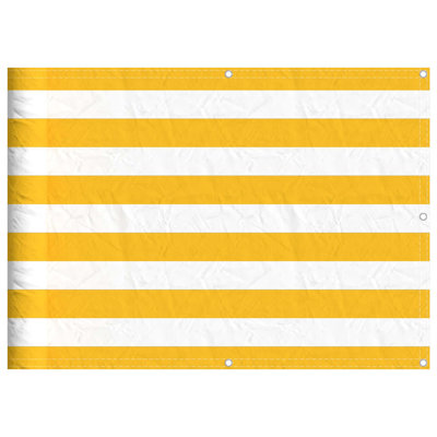 Balcony Screen Yellow And White Stripe