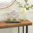 Analog Metal Mechanical Tabletop Clock in White