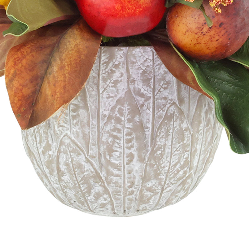Fall Centerpiece in Stone Pot
