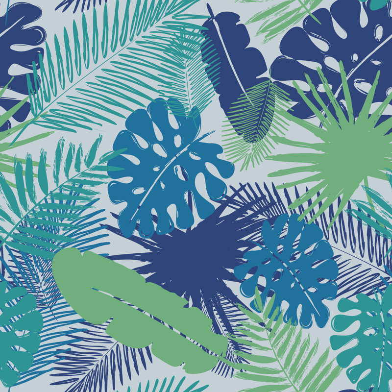 Tropical Leaves - Wrapped Canvas Print, 30cm H x 30cm W x 3.8cm D