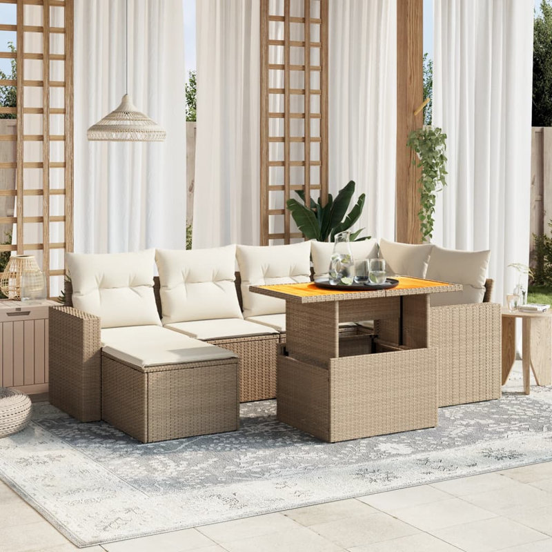 Ensemble de canapé de jardin Vidaxl beige