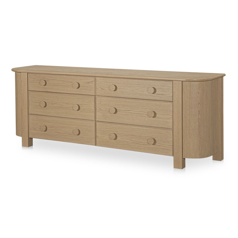 Loren 6 Drawer Dresser Dark Brown, Brown