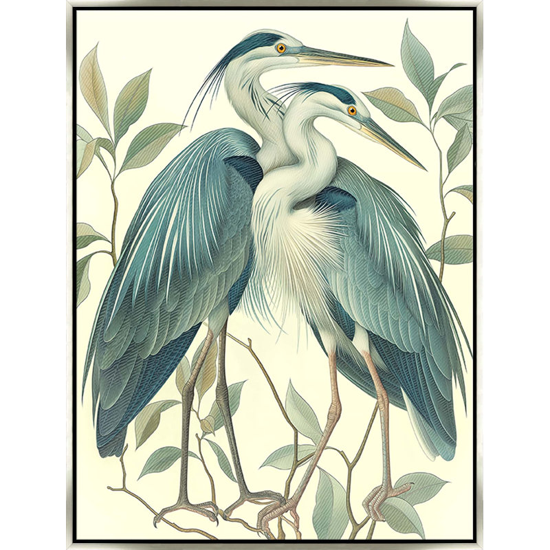 Vintage Heron One - Framed, Small