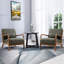 66 cm Wide Modern Minimalist Upholstered Solid Wood Accent Armchair with A Supportive Backrest (Set of 2)-1554624885