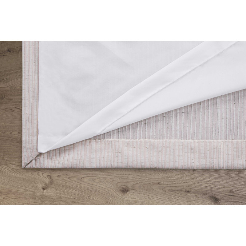 Leetta Linen Look Lined Eyelet Curtains, Light Pink, 229 W x 229 D cm