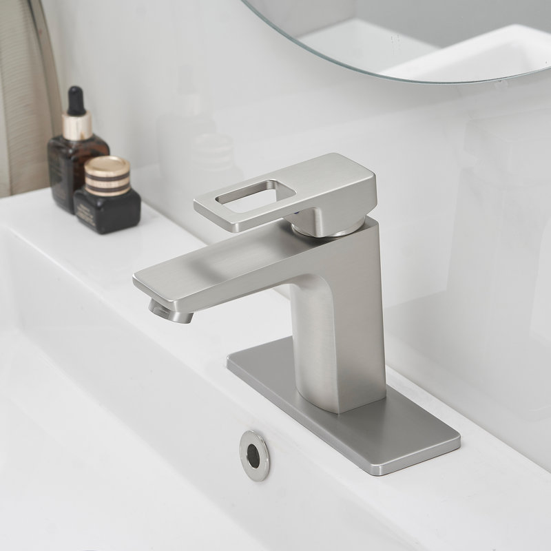 Single-Hole Single-handle Bathroom Faucet, Brushed Nickel