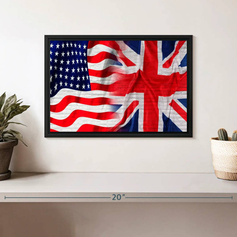 Drapeau américain et britannique Borges, H 9 po x l 13 po