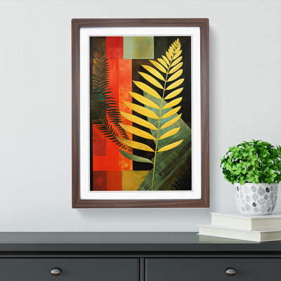 Fern Leaf Constructivism - Framed Print