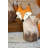  Handmade Wood and Iron Fox Figurines – 12" Tall Eco Art Set of 2