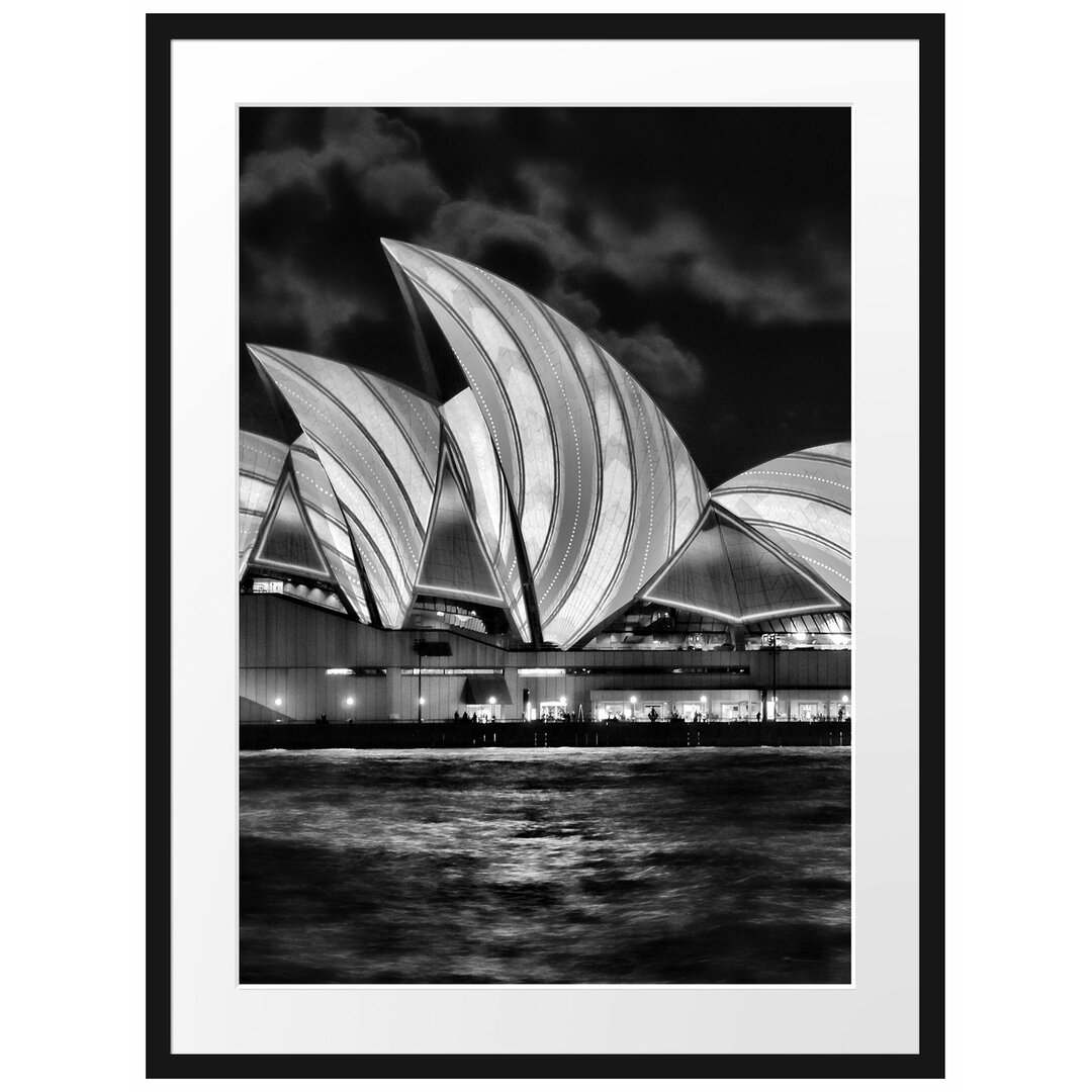 Gerahmtes Poster Sydney Opera House Streifen