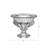 8” x 6” Clear Glass Pedestal Bowl, Vintage-Inspired Accent Vase for Mantel, Tabletop, Flowers, Fruit, or Centerpiece Display-17567841