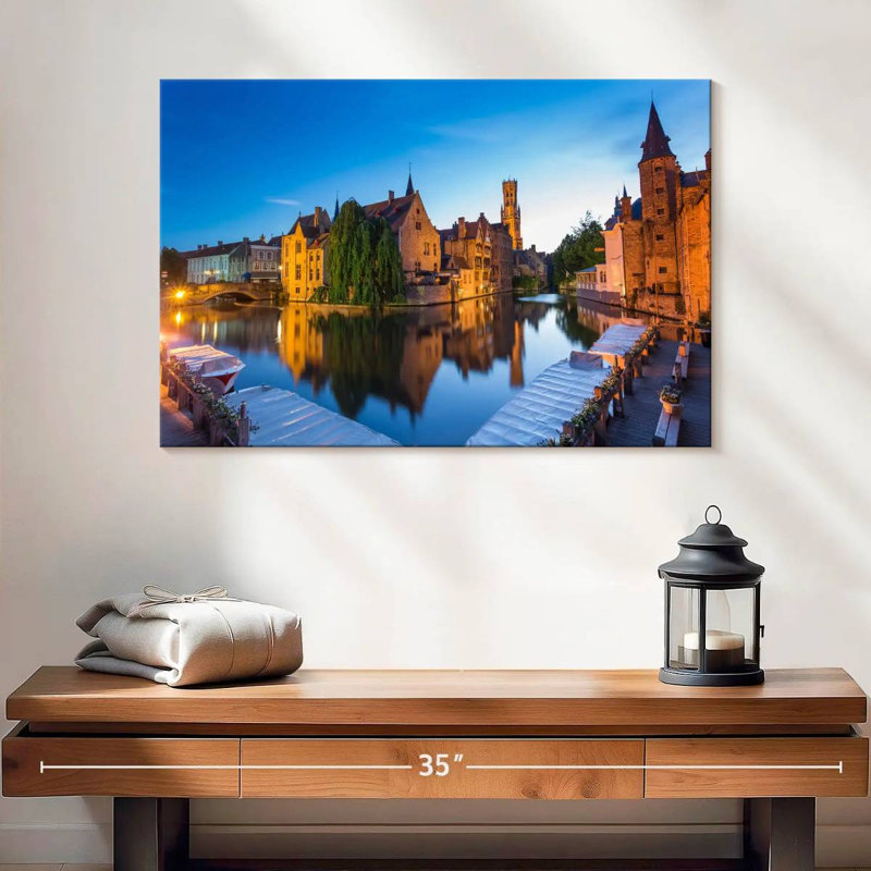 Vieille ville de Bruges, H 16 po x l 24 po