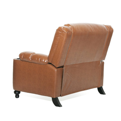 Fauteuil inclinable manuel en similicuir de 50 po de largeur avec porte-gobelets