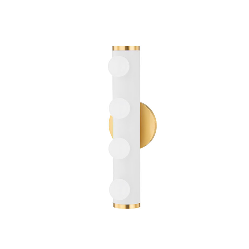 SUPPORT DE BAIN À 4 LUMIÈRES PENNY, Blanc texturé