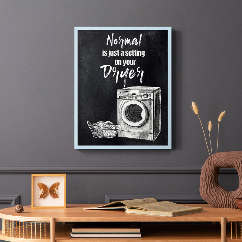 Normal Is Just A Setting Framed Print - Solid Wood, Blue, 10" H x 8" W