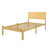 14 Inch Natural Bamboo Twin Size Bed Frame, Warm Tone Modern Style Heavy-Duty Platform Bed with 98° Ergonomic Angled Headboard, Squeak-Free, No Box Spring Needed-1625231733